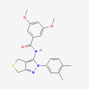 molecular formula C22H23N3O3S B2881486 N-[2-(3,4-dimethylphenyl)-2H,4H,6H-thieno[3,4-c]pyrazol-3-yl]-3,5-dimethoxybenzamide CAS No. 681269-50-1