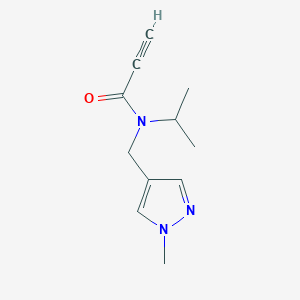 molecular formula C11H15N3O B2881490 N-[(1-Methylpyrazol-4-yl)methyl]-N-propan-2-ylprop-2-ynamide CAS No. 2249078-71-3