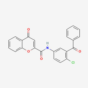 molecular formula C23H14ClNO4 B2881493 N-(3-benzoyl-4-chlorophenyl)-4-oxo-4H-chromene-2-carboxamide CAS No. 361166-52-1