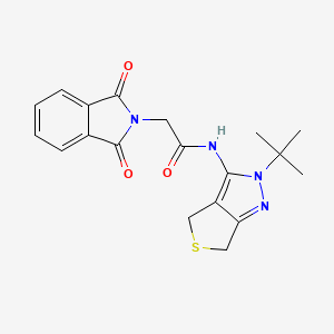 molecular formula C19H20N4O3S B2881504 N-{2-tert-butyl-2H,4H,6H-thieno[3,4-c]pyrazol-3-yl}-2-(1,3-dioxo-2,3-dihydro-1H-isoindol-2-yl)acetamide CAS No. 893929-46-9