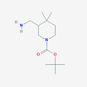 molecular formula C13H26N2O2 B2881508 tert-Butyl 3-(aminomethyl)-4,4-dimethylpiperidine-1-carboxylate CAS No. 2172497-74-2