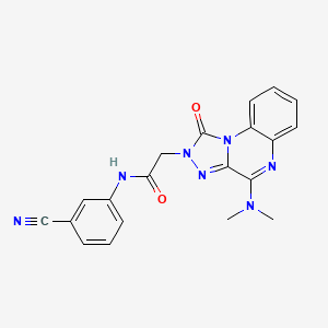 molecular formula C20H17N7O2 B2881573 N-(3-cyanophenyl)-2-(4-(dimethylamino)-1-oxo-[1,2,4]triazolo[4,3-a]quinoxalin-2(1H)-yl)acetamide CAS No. 1189669-05-3