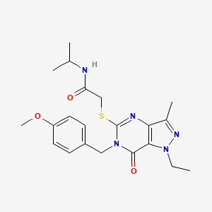 2-((1-ethyl-6-(4-methoxybenzyl)-3-methyl-7-oxo-6,7-dihydro-1H-pyrazolo[4,3-d]pyrimidin-5-yl)thio)-N-isopropylacetamide