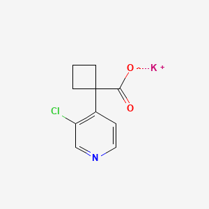 molecular formula C10H9ClKNO2 B2881587 Potassium;1-(3-chloropyridin-4-yl)cyclobutane-1-carboxylate CAS No. 2408958-51-8