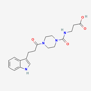 molecular formula C19H24N4O4 B2881593 N-({4-[3-(1H-indol-3-yl)propanoyl]piperazin-1-yl}carbonyl)-beta-alanine CAS No. 951943-03-6