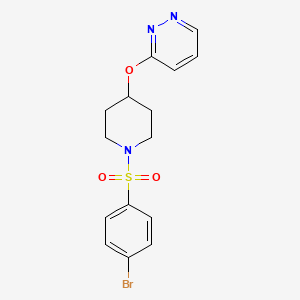 3-((1-((4-Bromophenyl)sulfonyl)piperidin-4-yl)oxy)pyridazine