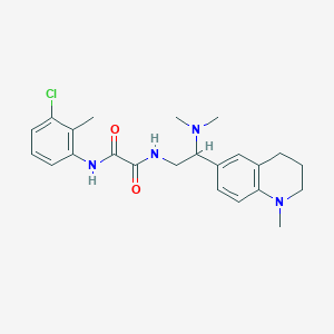 molecular formula C23H29ClN4O2 B2881600 N'-(3-chloro-2-methylphenyl)-N-[2-(dimethylamino)-2-(1-methyl-1,2,3,4-tetrahydroquinolin-6-yl)ethyl]ethanediamide CAS No. 921923-64-0