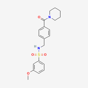3-methoxy-N-(4-(piperidine-1-carbonyl)benzyl)benzenesulfonamide