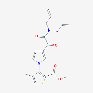 molecular formula C19H20N2O4S B2881607 methyl 3-{3-[2-(diallylamino)-2-oxoacetyl]-1H-pyrrol-1-yl}-4-methyl-2-thiophenecarboxylate CAS No. 866008-13-1