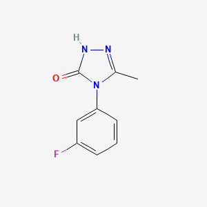 molecular formula C9H8FN3O B2881608 4-(3-fluorophenyl)-3-methyl-4,5-dihydro-1H-1,2,4-triazol-5-one CAS No. 860650-60-8