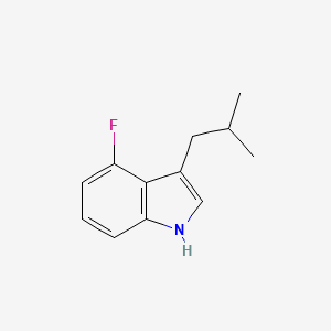 molecular formula C12H14FN B2881609 4-Fluoro-3-isobutyl-1H-indole CAS No. 1774898-85-9
