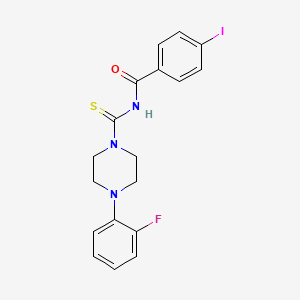 molecular formula C18H17FIN3OS B2881613 N-[4-(2-fluorophenyl)piperazine-1-carbothioyl]-4-iodobenzamide CAS No. 1024403-16-4