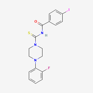 N-[4-(2-fluorophenyl)piperazine-1-carbothioyl]-4-iodobenzamide