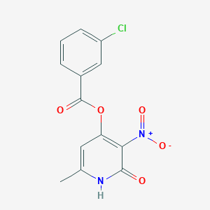 (6-methyl-3-nitro-2-oxo-1H-pyridin-4-yl) 3-chlorobenzoate