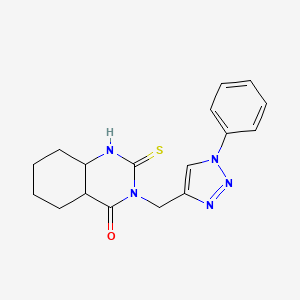 3-[(1-phenyl-1H-1,2,3-triazol-4-yl)methyl]-2-sulfanylidene-1,2,3,4-tetrahydroquinazolin-4-one