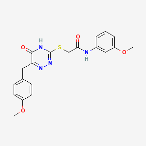2-{[6-(4-methoxybenzyl)-5-oxo-4,5-dihydro-1,2,4-triazin-3-yl]sulfanyl}-N-(3-methoxyphenyl)acetamide