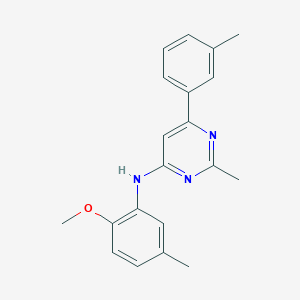 molecular formula C20H21N3O B2881629 N-(2-methoxy-5-methylphenyl)-2-methyl-6-(3-methylphenyl)pyrimidin-4-amine CAS No. 1019132-74-1