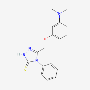molecular formula C17H18N4OS B2881632 5-{[3-(dimethylamino)phenoxy]methyl}-4-phenyl-4H-1,2,4-triazole-3-thiol CAS No. 298686-56-3