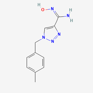molecular formula C11H13N5O B2881649 N'-Hydroxy-1-(4-methylbenzyl)-1H-1,2,3-triazole-4-carboximidamide CAS No. 1993558-09-0