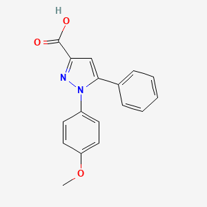 molecular formula C17H14N2O3 B2881653 1-(4-Methoxyphenyl)-5-phenyl-1h-pyrazole-3-carboxylic acid CAS No. 62160-80-9