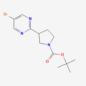 molecular formula C13H18BrN3O2 B2881657 Tert-butyl 3-(5-bromopyrimidin-2-yl)pyrrolidine-1-carboxylate CAS No. 1257522-09-0