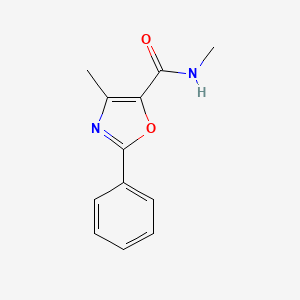 molecular formula C12H12N2O2 B2881659 N,4-dimethyl-2-phenyl-1,3-oxazole-5-carboxamide CAS No. 478066-10-3