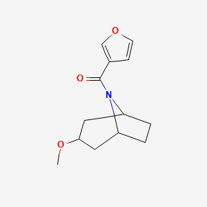 molecular formula C13H17NO3 B2881667 8-(furan-3-carbonyl)-3-methoxy-8-azabicyclo[3.2.1]octane CAS No. 2309555-39-1