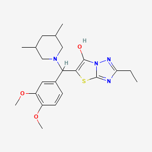 5-((3,4-Dimethoxyphenyl)(3,5-dimethylpiperidin-1-yl)methyl)-2-ethylthiazolo[3,2-b][1,2,4]triazol-6-ol