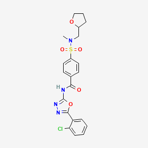 N-(5-(2-chlorophenyl)-1,3,4-oxadiazol-2-yl)-4-(N-methyl-N-((tetrahydrofuran-2-yl)methyl)sulfamoyl)benzamide