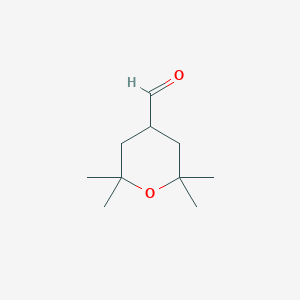2,2,6,6-Tetramethyloxane-4-carbaldehyde