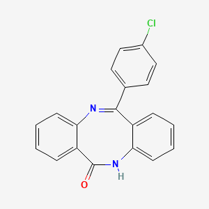 11-(4-Chlorophenyl)-2,10-diazatricyclo[10.4.0.0^{4,9}]hexadeca-1(12),4(9),5,7,10,13,15-heptaen-3-one