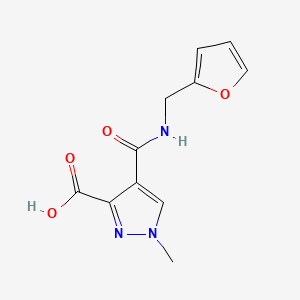 molecular formula C11H11N3O4 B2881697 4-{[(furan-2-yl)methyl]carbamoyl}-1-methyl-1H-pyrazole-3-carboxylic acid CAS No. 1006461-83-1