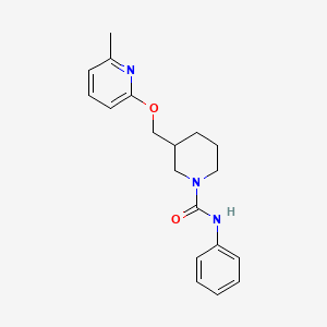 molecular formula C19H23N3O2 B2881764 3-{[(6-methylpyridin-2-yl)oxy]methyl}-N-phenylpiperidine-1-carboxamide CAS No. 2380033-89-4
