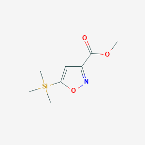 molecular formula C8H13NO3Si B2881840 Methyl 5-trimethylsilyl-1,2-oxazole-3-carboxylate CAS No. 1417725-05-3
