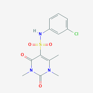 molecular formula C13H14ClN3O4S B2881874 N-(3-chlorophenyl)-1,3,6-trimethyl-2,4-dioxo-1,2,3,4-tetrahydropyrimidine-5-sulfonamide CAS No. 893337-79-6