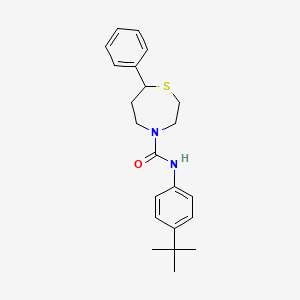 molecular formula C22H28N2OS B2881882 N-(4-tert-butylphenyl)-7-phenyl-1,4-thiazepane-4-carboxamide CAS No. 1797562-31-2