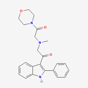 2-[methyl-(2-morpholin-4-yl-2-oxoethyl)amino]-1-(2-phenyl-1H-indol-3-yl)ethanone