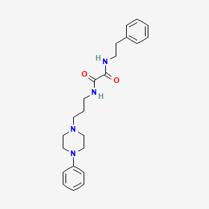 molecular formula C23H30N4O2 B2881980 N1-phenethyl-N2-(3-(4-phenylpiperazin-1-yl)propyl)oxalamide CAS No. 1049568-35-5