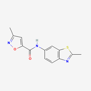 3-methyl-N-(2-methylbenzo[d]thiazol-6-yl)isoxazole-5-carboxamide