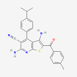 3,6-Diamino-4-(4-isopropylphenyl)-2-(4-methylbenzoyl)thieno[2,3-b]pyridine-5-carbonitrile
