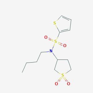 molecular formula C12H19NO4S3 B2881998 N-butyl-N-(1,1-dioxidotetrahydrothiophen-3-yl)thiophene-2-sulfonamide CAS No. 896022-93-8