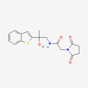 N-(2-(benzo[b]thiophen-2-yl)-2-hydroxypropyl)-2-(2,5-dioxopyrrolidin-1-yl)acetamide