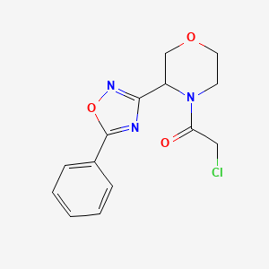 2-Chloro-1-[3-(5-phenyl-1,2,4-oxadiazol-3-yl)morpholin-4-yl]ethanone