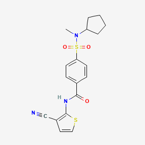 N-(3-cyanothiophen-2-yl)-4-[cyclopentyl(methyl)sulfamoyl]benzamide