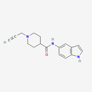 molecular formula C17H19N3O B2882053 N-(1H-indol-5-yl)-1-(prop-2-yn-1-yl)piperidine-4-carboxamide CAS No. 1355883-06-5
