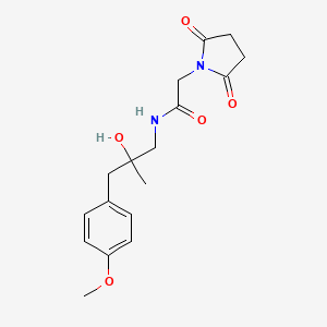 2-(2,5-dioxopyrrolidin-1-yl)-N-(2-hydroxy-3-(4-methoxyphenyl)-2-methylpropyl)acetamide