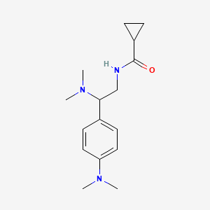 molecular formula C16H25N3O B2882056 N-[2-(dimethylamino)-2-[4-(dimethylamino)phenyl]ethyl]cyclopropanecarboxamide CAS No. 946340-11-0