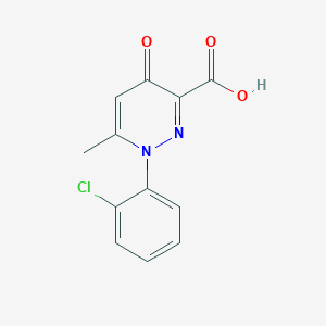 molecular formula C12H9ClN2O3 B2882057 1-(2-Chlorophenyl)-6-methyl-4-oxo-1,4-dihydropyridazine-3-carboxylic acid CAS No. 380623-13-2