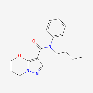 molecular formula C17H21N3O2 B2882105 N-butyl-N-phenyl-6,7-dihydro-5H-pyrazolo[5,1-b][1,3]oxazine-3-carboxamide CAS No. 1421517-61-4