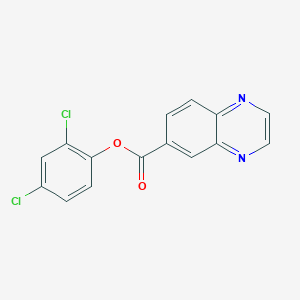 molecular formula C15H8Cl2N2O2 B2882115 2,4-Dichlorophenyl quinoxaline-6-carboxylate CAS No. 881453-64-1